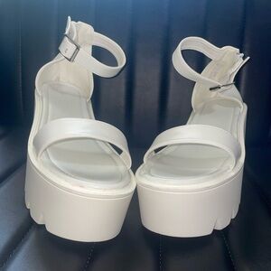 Women's White Platform Sandals